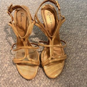 Gianni Bini Gold Heels